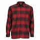 Simms Coldweather LS Shirt Auburn Red Plaid XL
